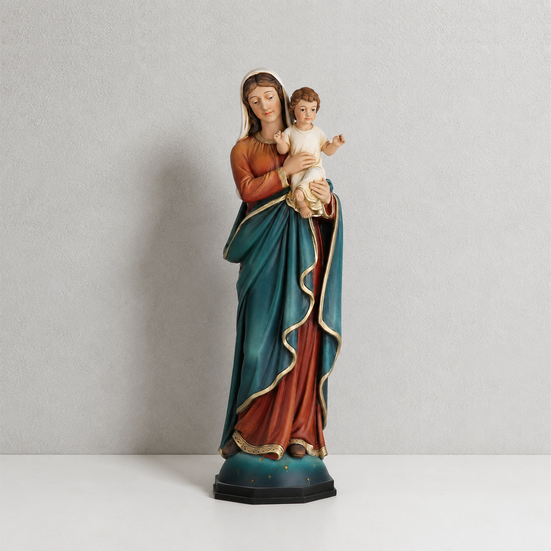 BC Catholic Madonna and Infant Jesus Statue-Renaissance