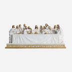 BC Catholic White & Gold The Last Supper Statue-Inspirational decor