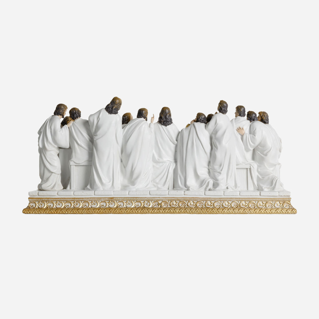 BC Catholic White & Gold The Last Supper Statue-Inspirational decor