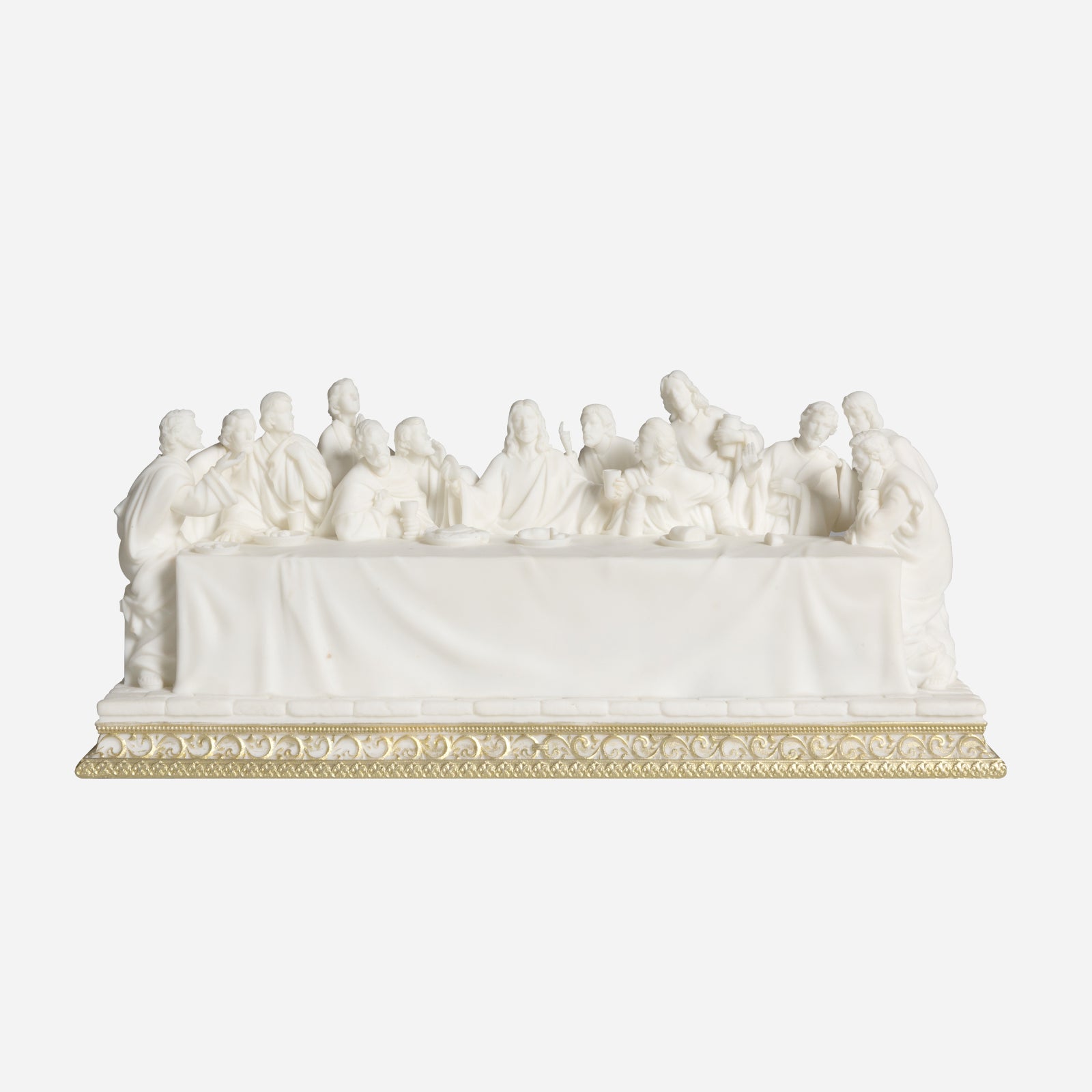BC Catholic White & Gold The Last Supper Statue-Inspirational decor