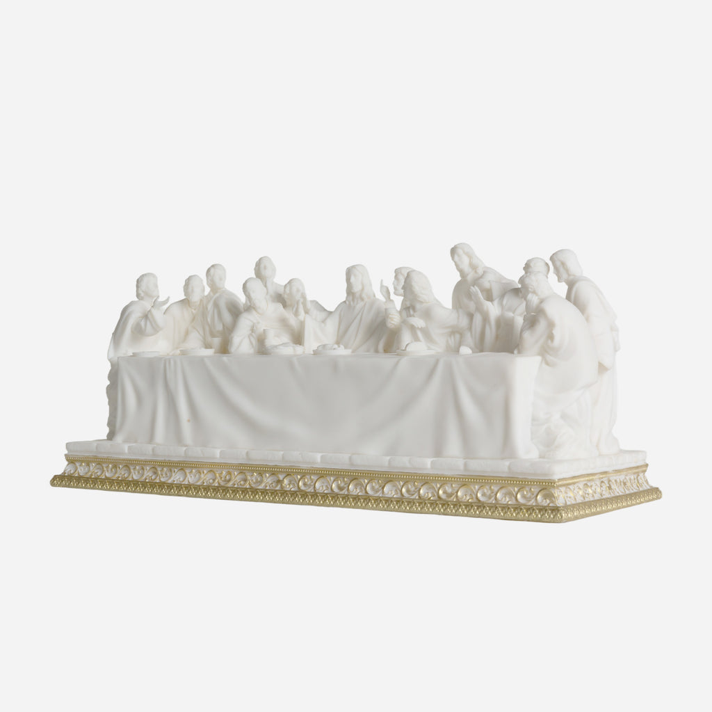 BC Catholic White & Gold The Last Supper Statue-Inspirational decor