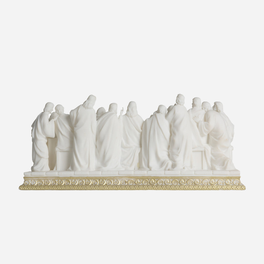 BC Catholic White & Gold The Last Supper Statue-Inspirational decor