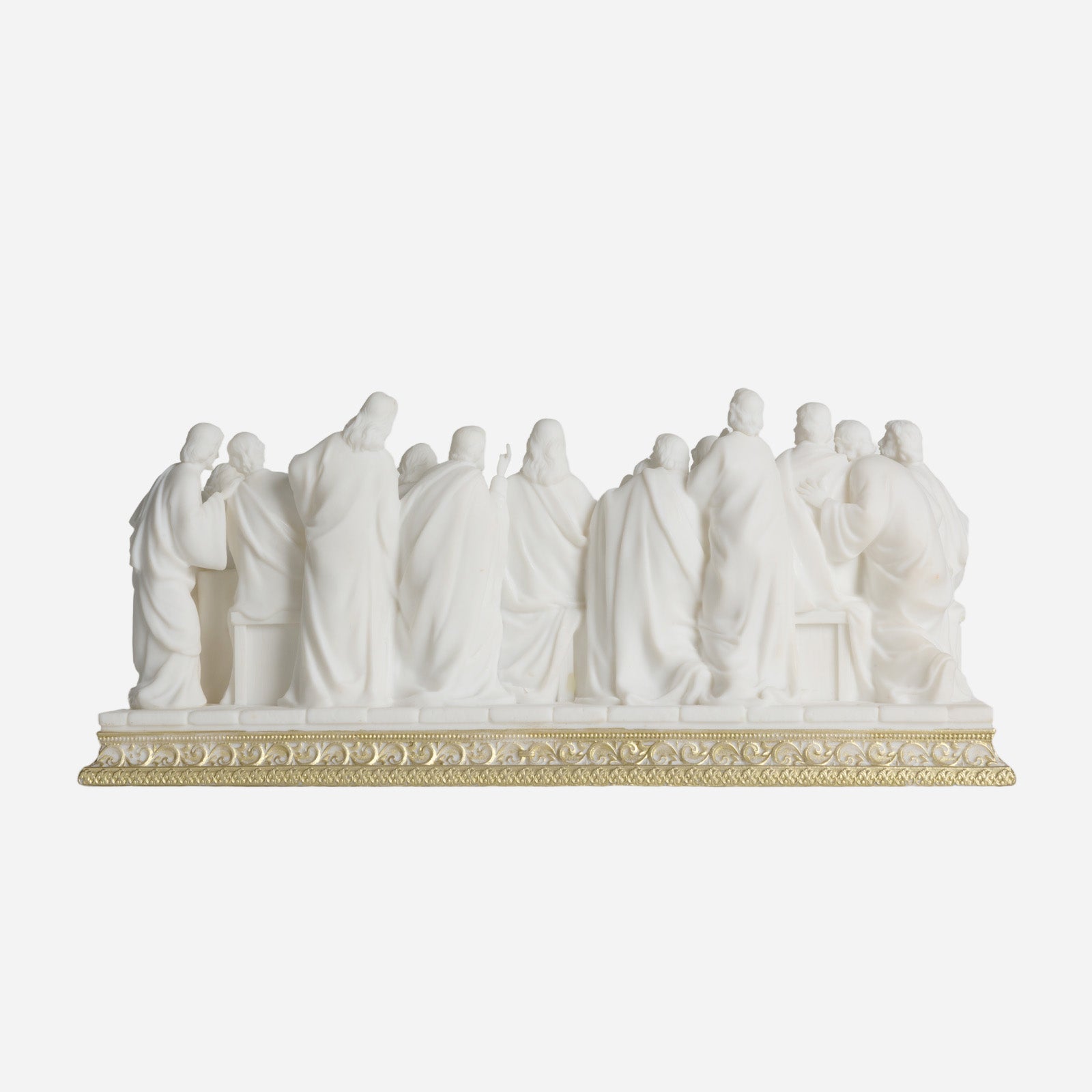 BC Catholic White & Gold The Last Supper Statue-Inspirational decor