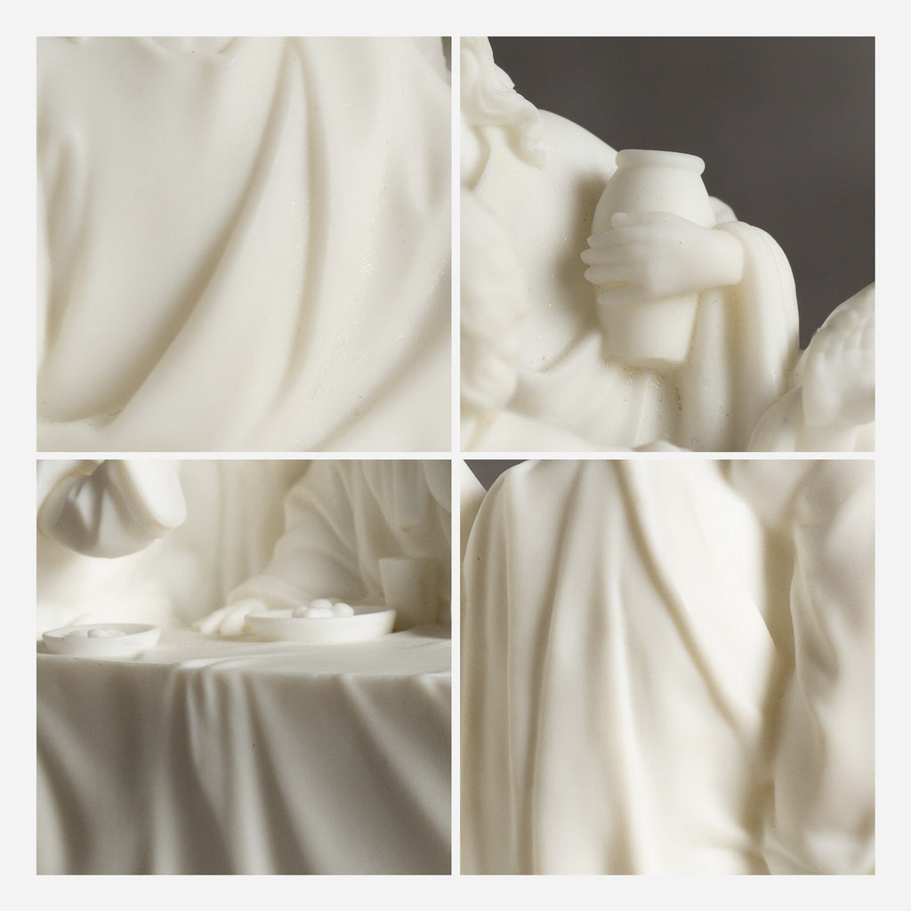BC Catholic White & Gold The Last Supper Statue-Inspirational decor