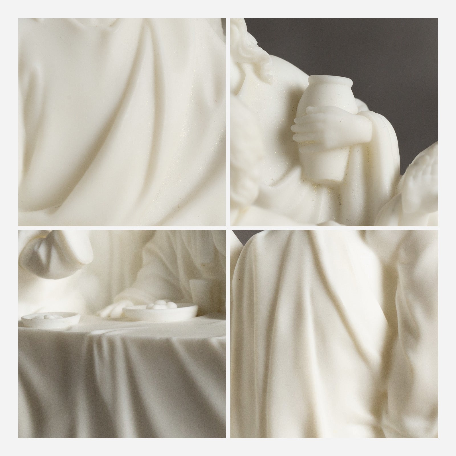 BC Catholic White & Gold The Last Supper Statue-Inspirational decor