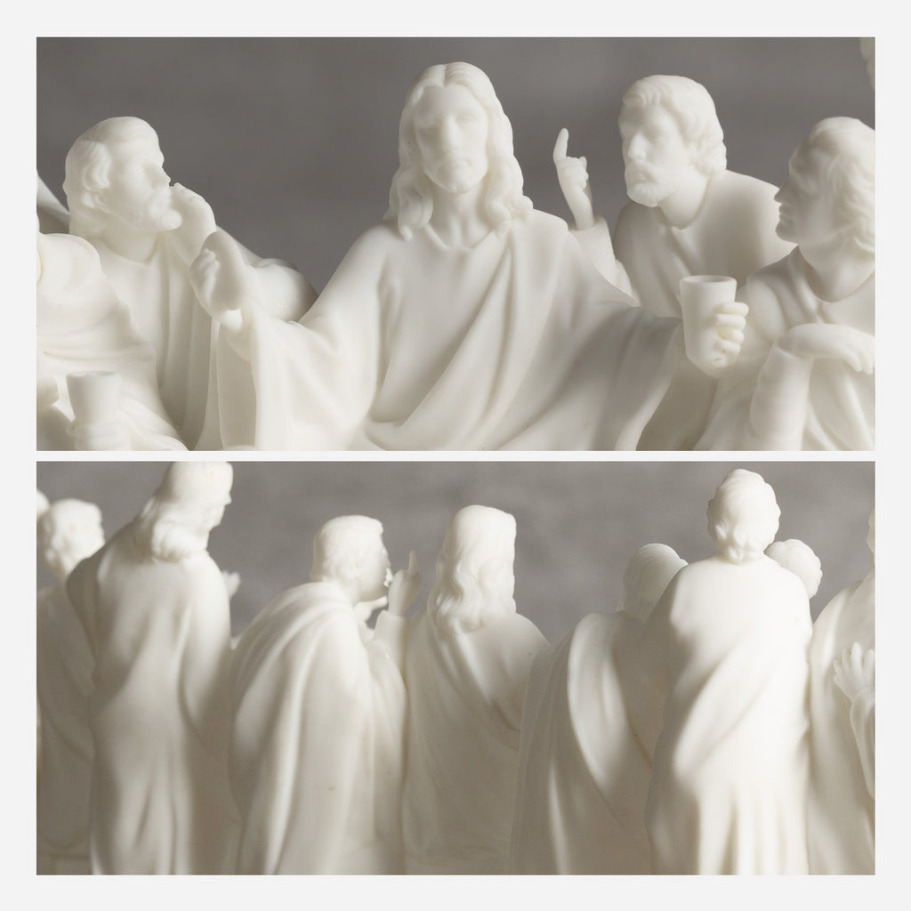 BC Catholic White & Gold The Last Supper Statue-Inspirational decor