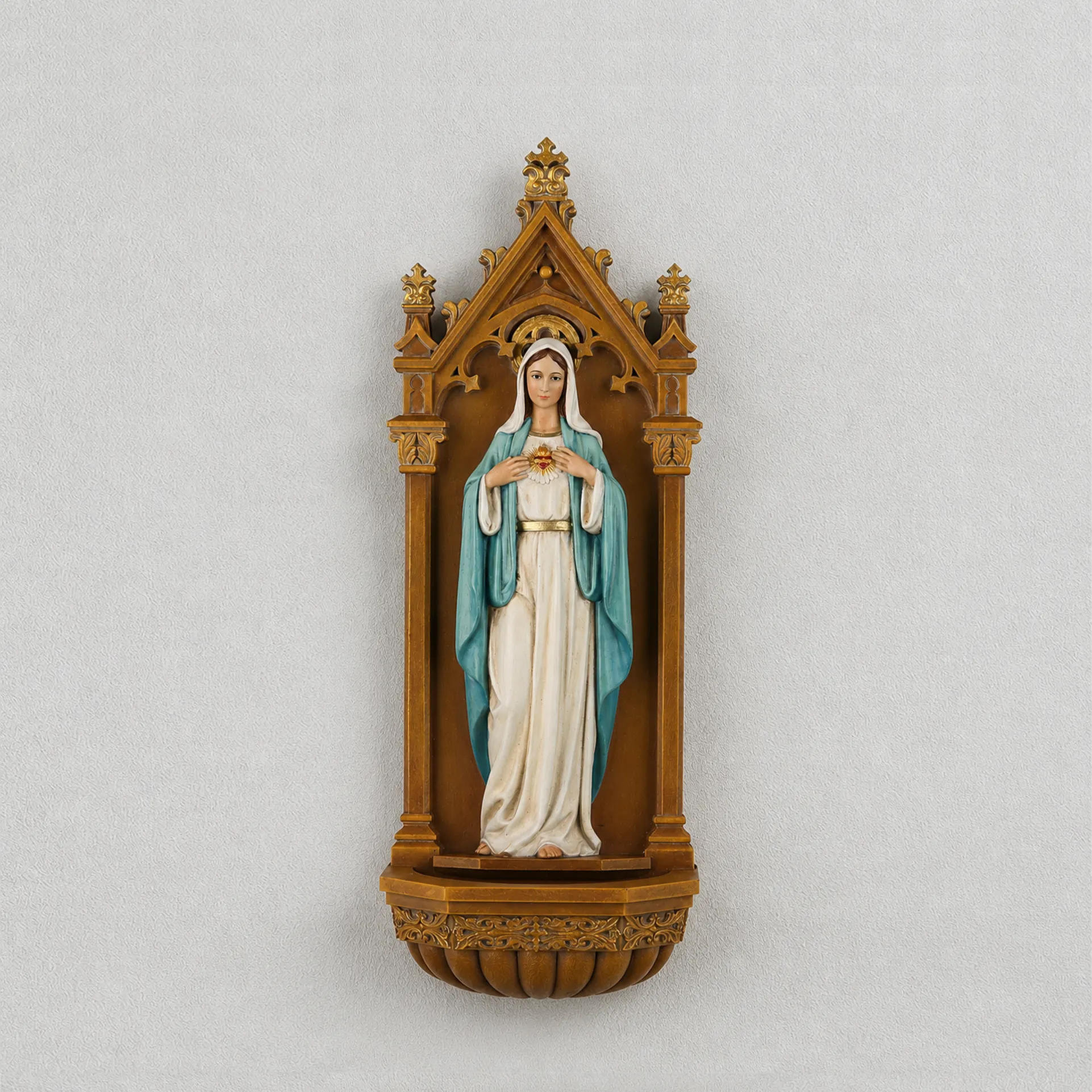 BC Catholic Immaculate Heart of Mary Holy Water Font-Renaissance