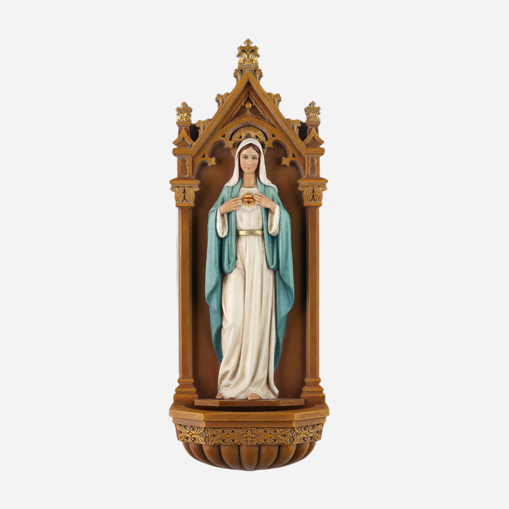 BC Catholic Immaculate Heart of Mary Holy Water Font-Renaissance