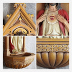BC Catholic Sacred Heart of Jesus Holy Water Font-Renaissance