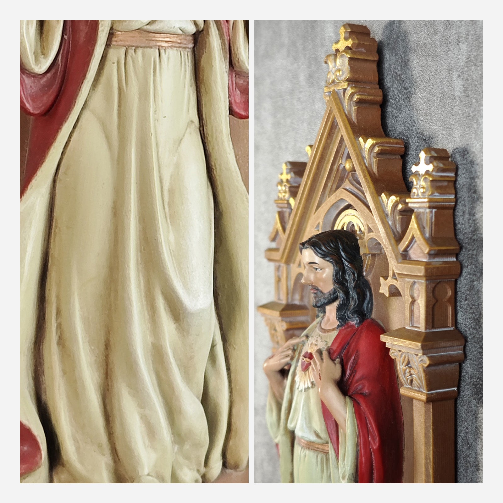 BC Catholic Sacred Heart of Jesus Holy Water Font-Renaissance