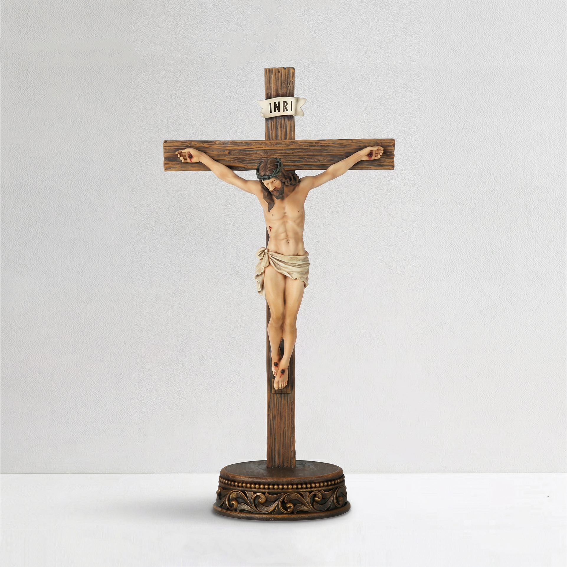 BC Catholic Standing Crucifix--Renaissance