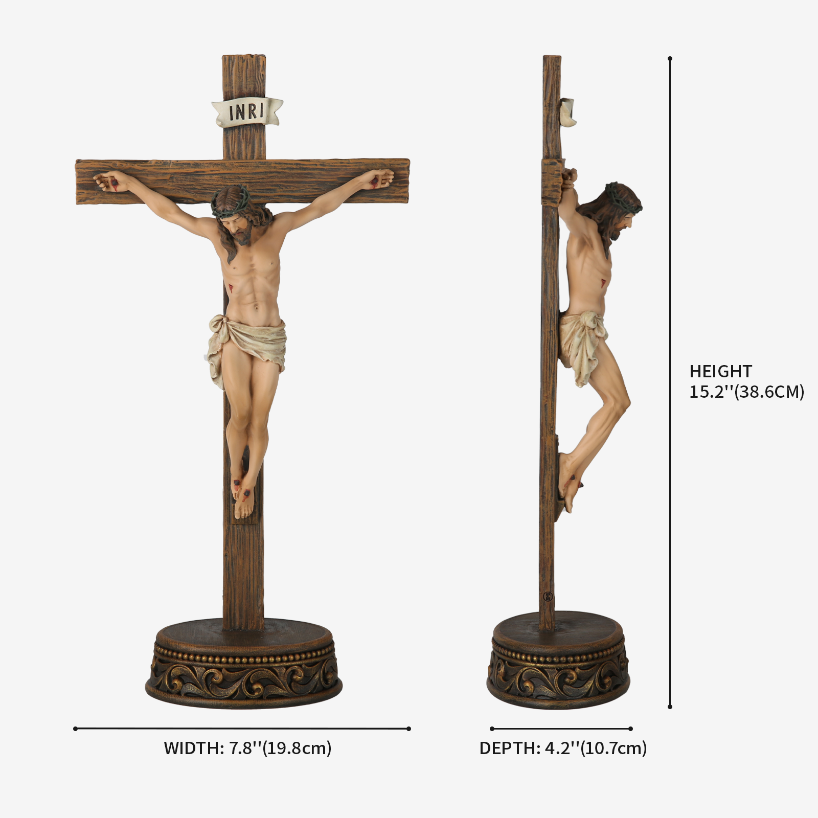 BC Catholic Standing Crucifix--Renaissance