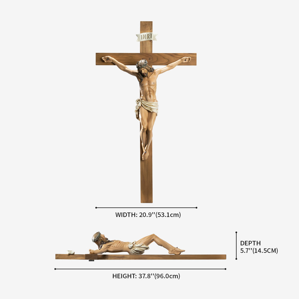 BC Catholic Large Wall Crucifix-Renaissance