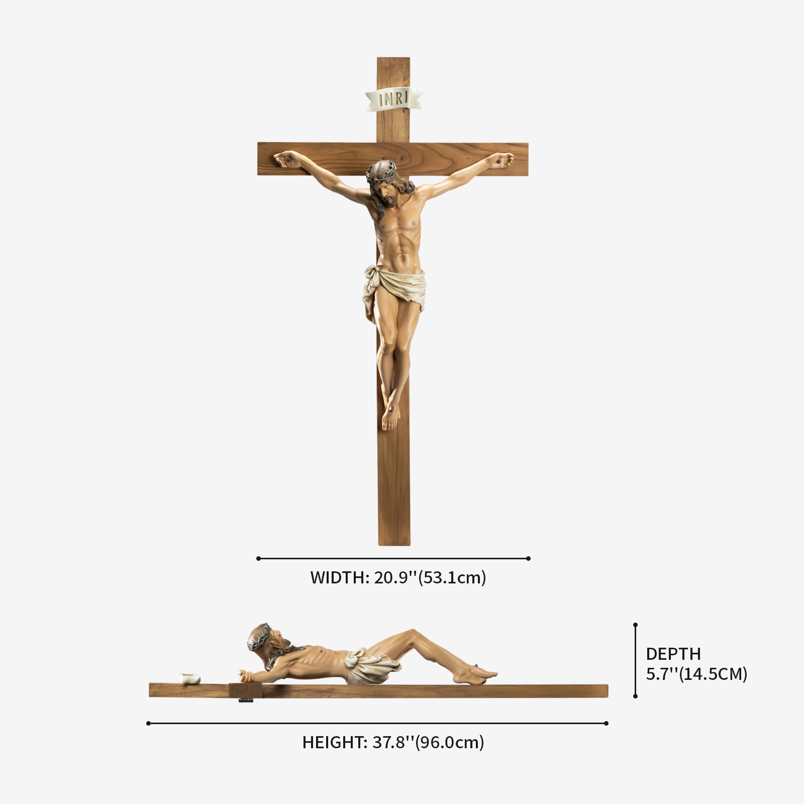 BC Catholic Large Wall Crucifix-Renaissance