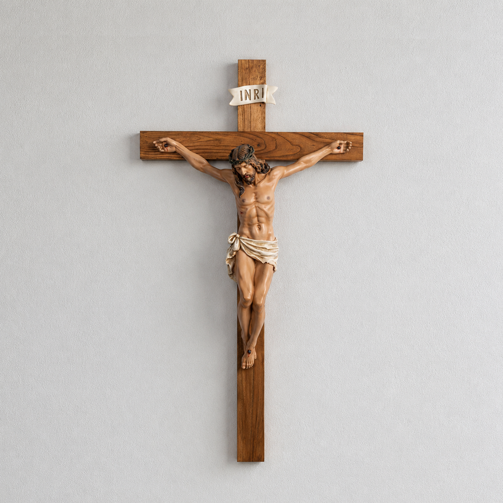 BC Catholic Large Wall Crucifix-Renaissance