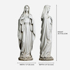 BC Catholic Immaculate Heart of Virgin Mary Outdoor Garden Statue-Renaissance