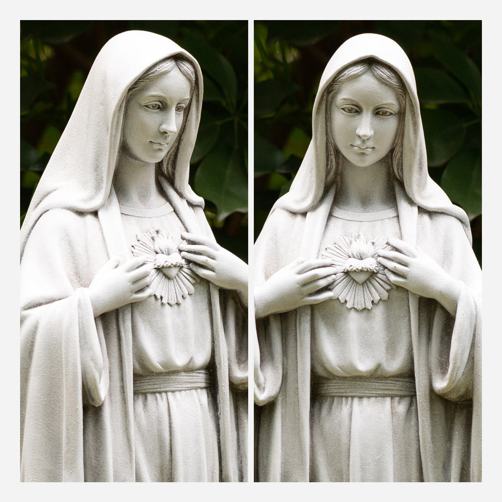 BC Catholic Immaculate Heart of Virgin Mary Outdoor Garden Statue-Renaissance