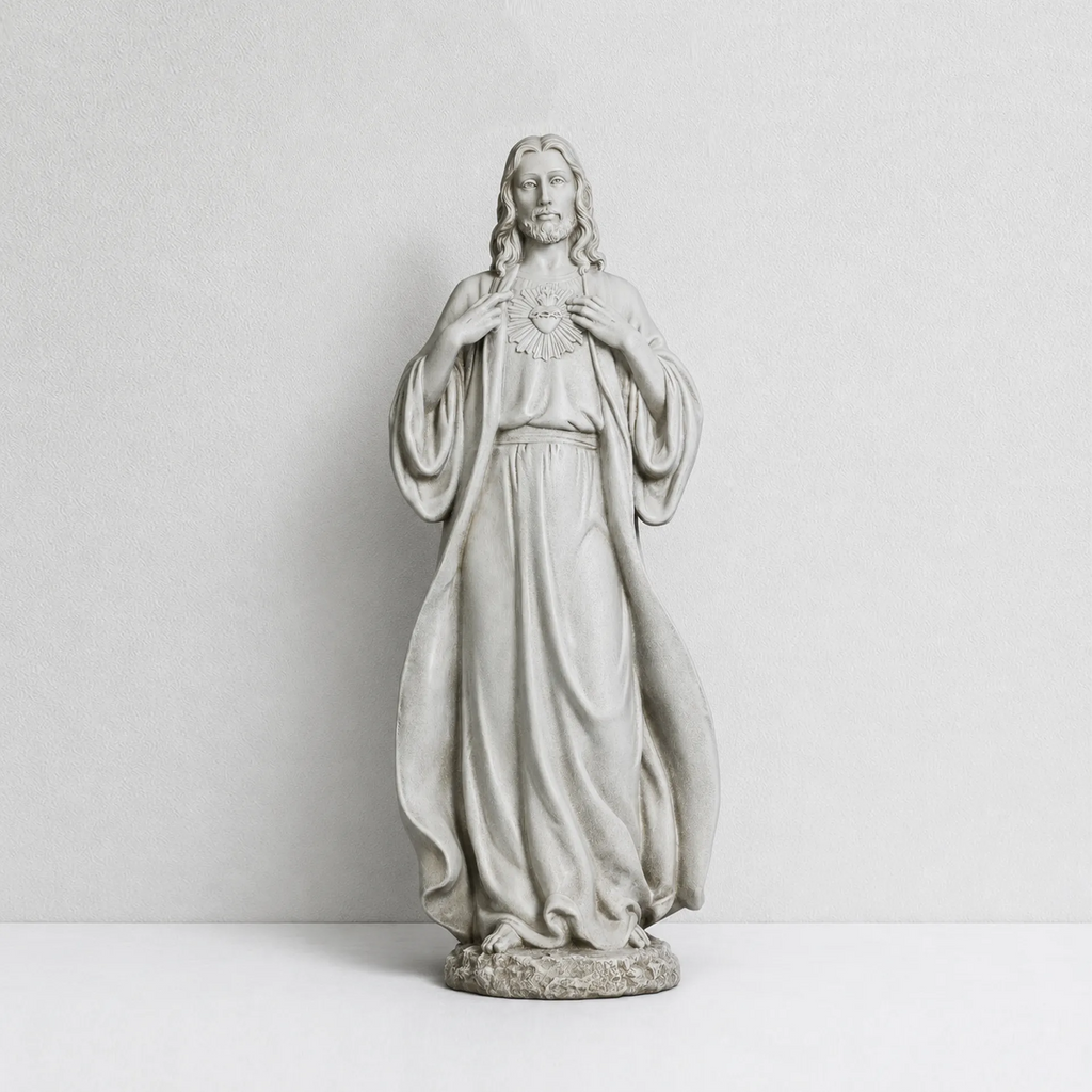 BC Catholic Sacred Heart of Jesus Outdoor Garden Statue-Renaissance