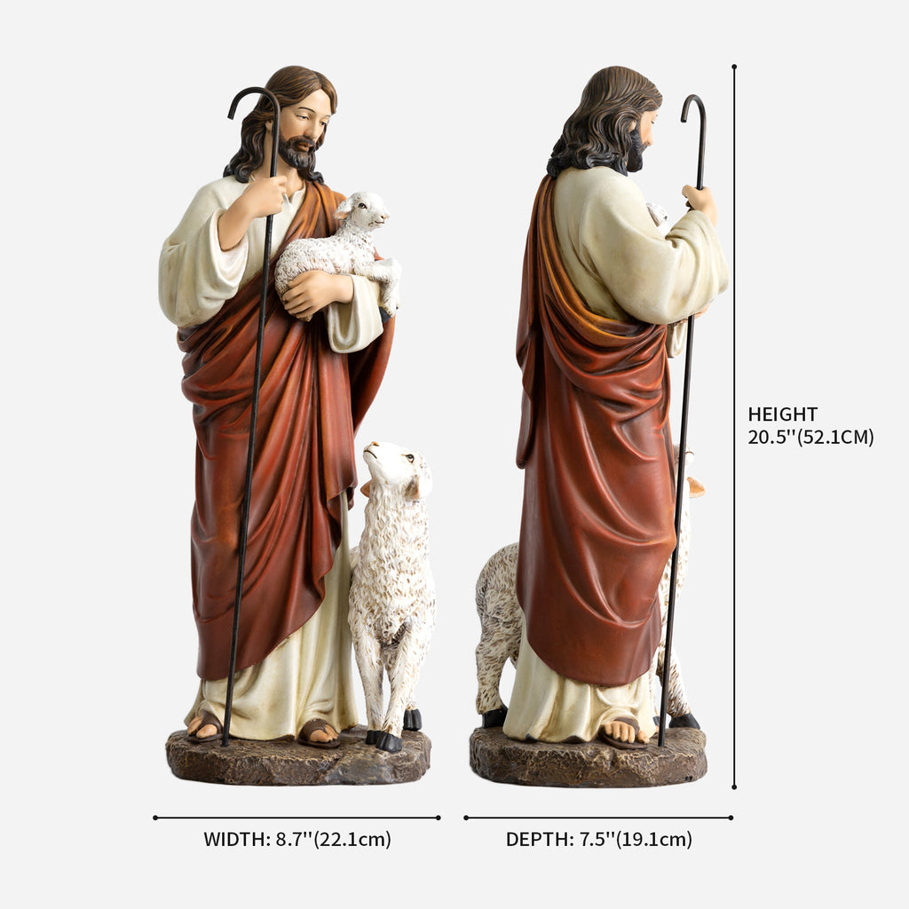 BC Catholic The Good Shepherd Outdoor Garden Statue-Renaissance