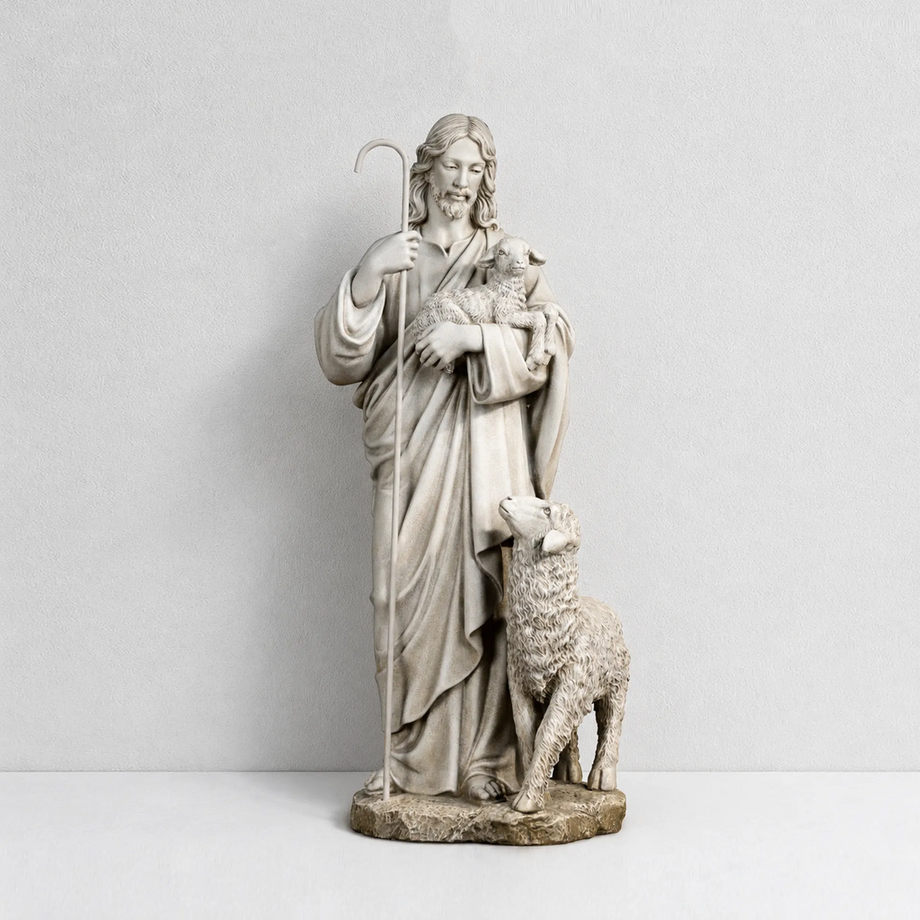 BC Catholic The Good Shepherd Outdoor Garden Statue-Renaissance