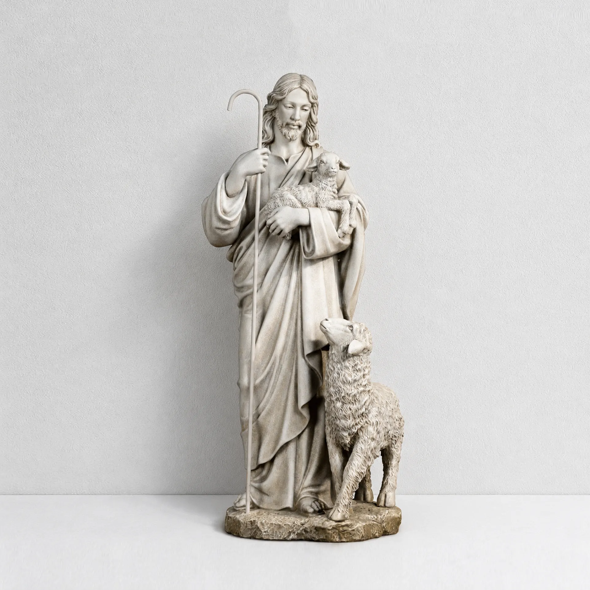 BC Catholic The Good Shepherd Outdoor Garden Statue-Renaissance