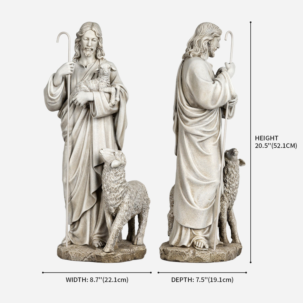 BC Catholic The Good Shepherd Outdoor Garden Statue-Renaissance