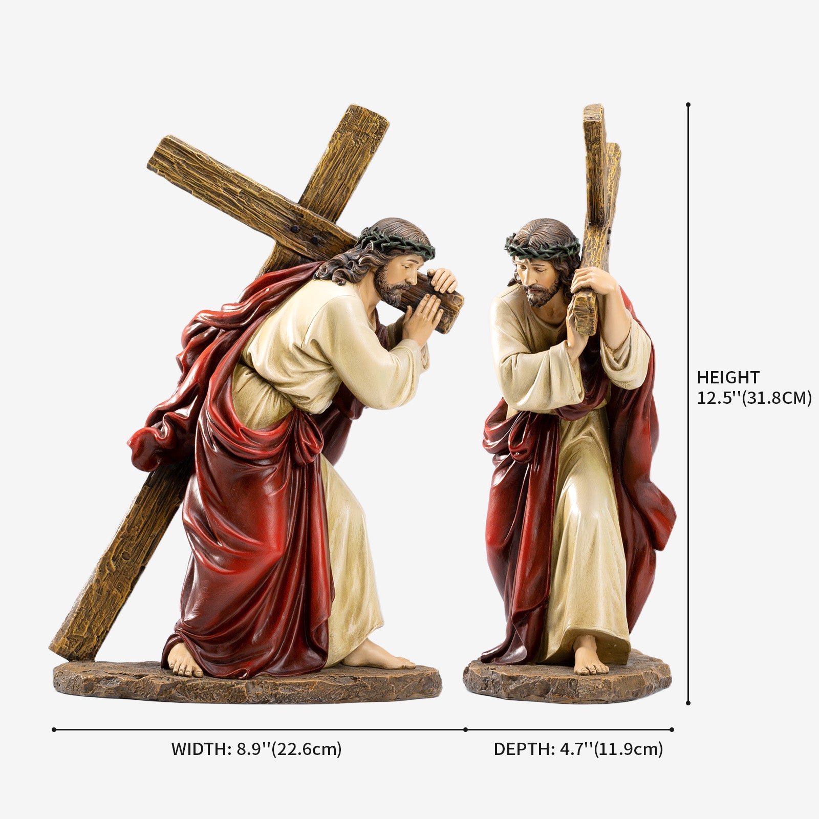 BC Catholic Jesus Carrying The Cross Statue-Renaissance