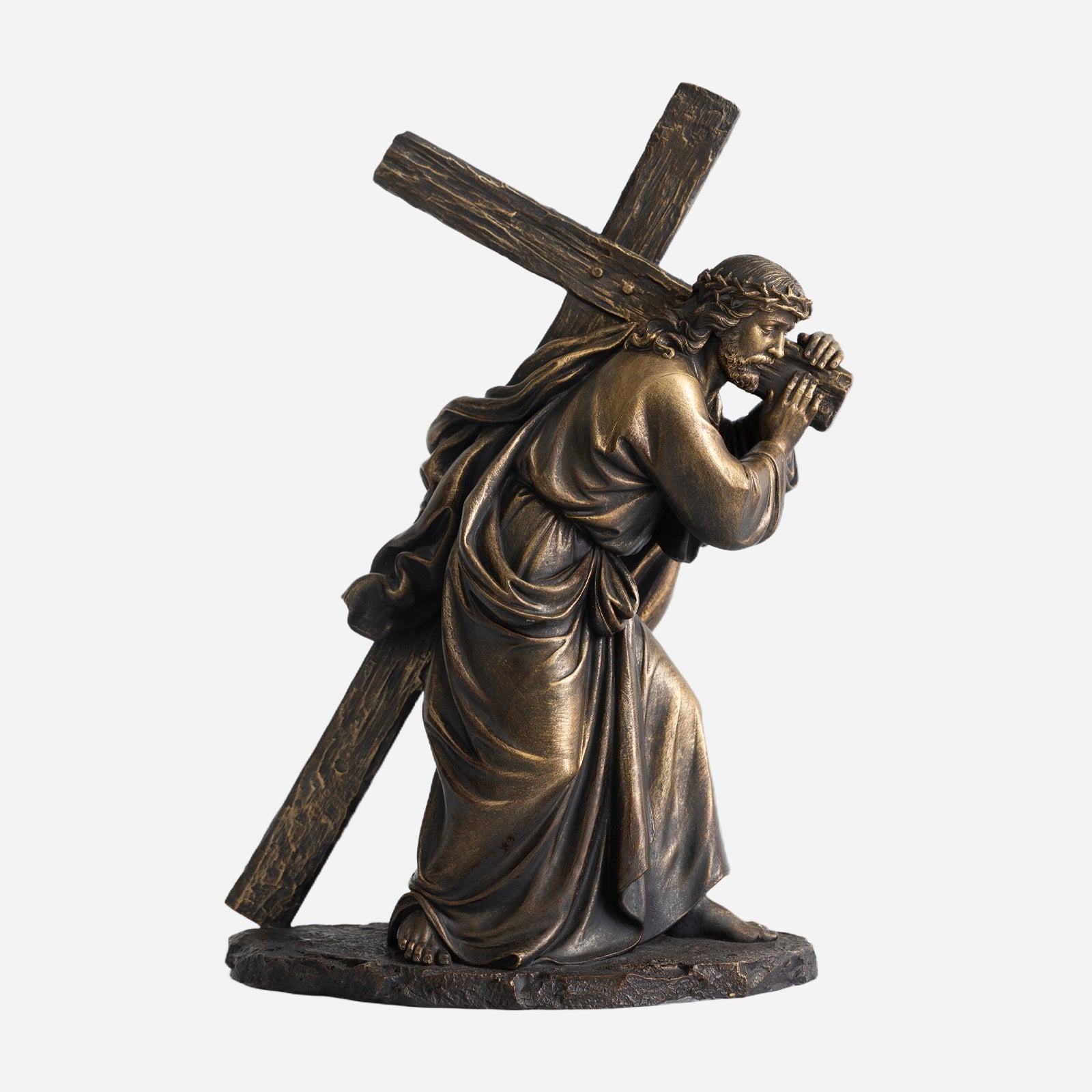 BC Catholic Jesus Carrying Cross on The Way to Calvary Statue-Renaissance