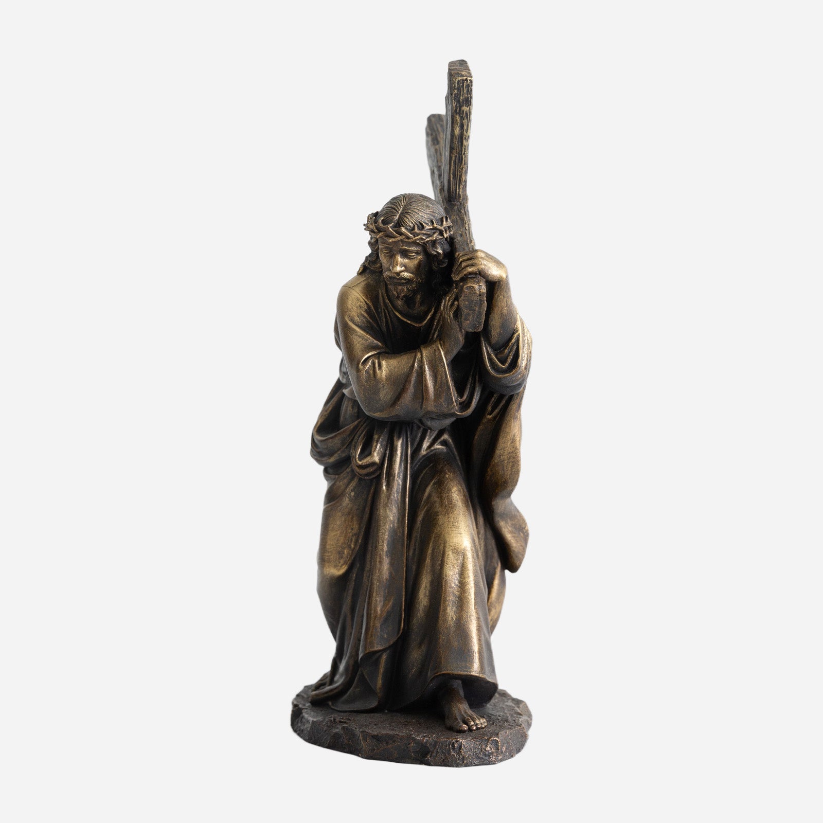 BC Catholic Jesus Carrying Cross on The Way to Calvary Statue-Renaissance