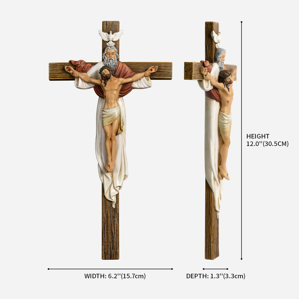 BC Catholic Holy Trinity Wall Crucifix-Inspirational decor