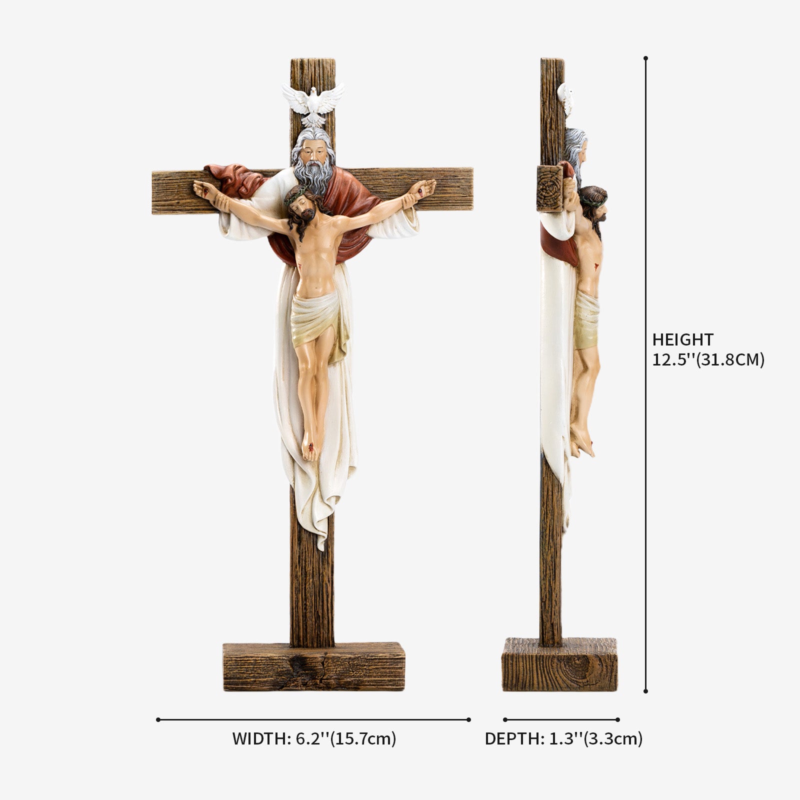 BC Catholic Holy Trinity Standing Crucifix-Inspirational decor
