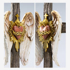 BC Catholic Sacred Heart of Jesus Wall Cross-Guardian Angel Decor