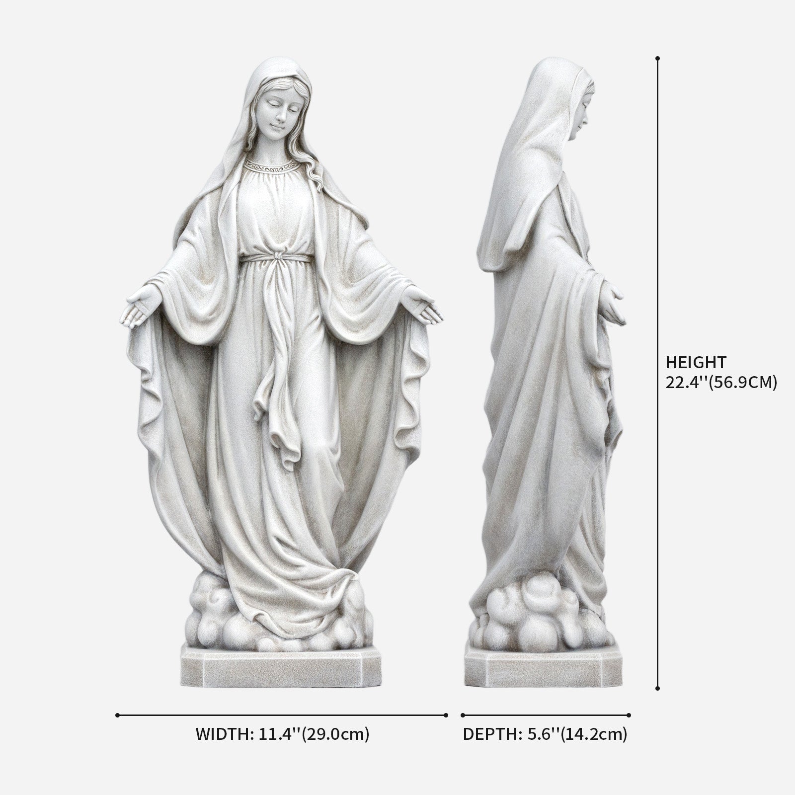 BC Catholic Our Lady of Grace Outdoor Garden Statue-Renaissance