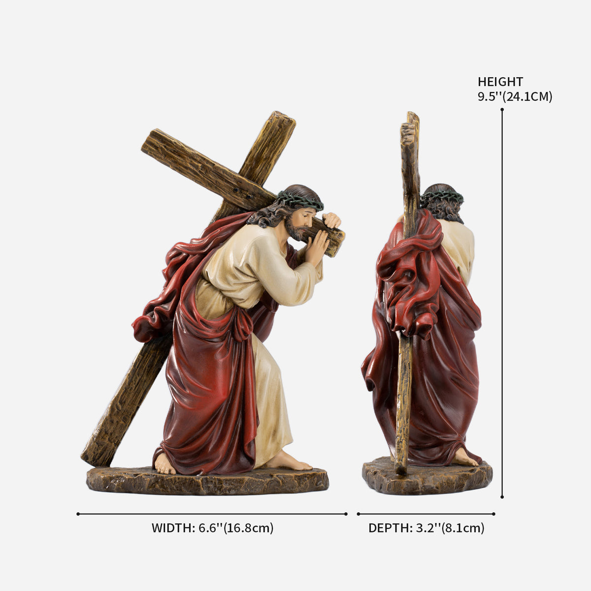 BC Katholische Jesus-Statue Kreuztragend - Renaissance