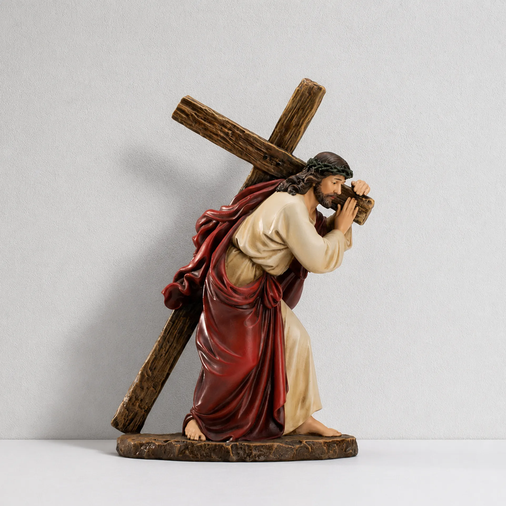 BC Catholic Jesus Carrying The Cross Statue-Renaissance