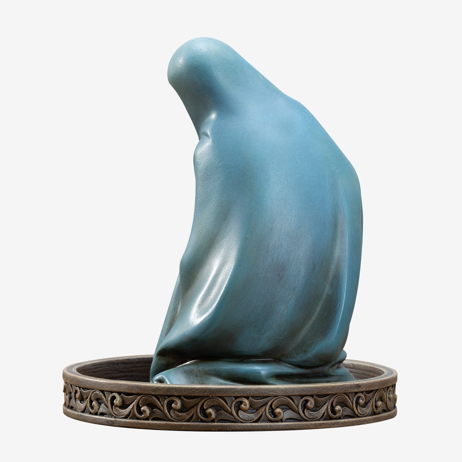 BC Catholic Praying Virgin Mary Statue-With Rosary Holder Base