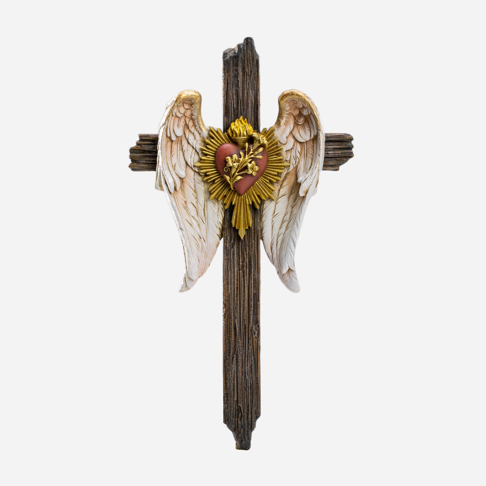 BC Catholic Immaculate Heart of Mary Wall Cross-Guardian Angel Decor
