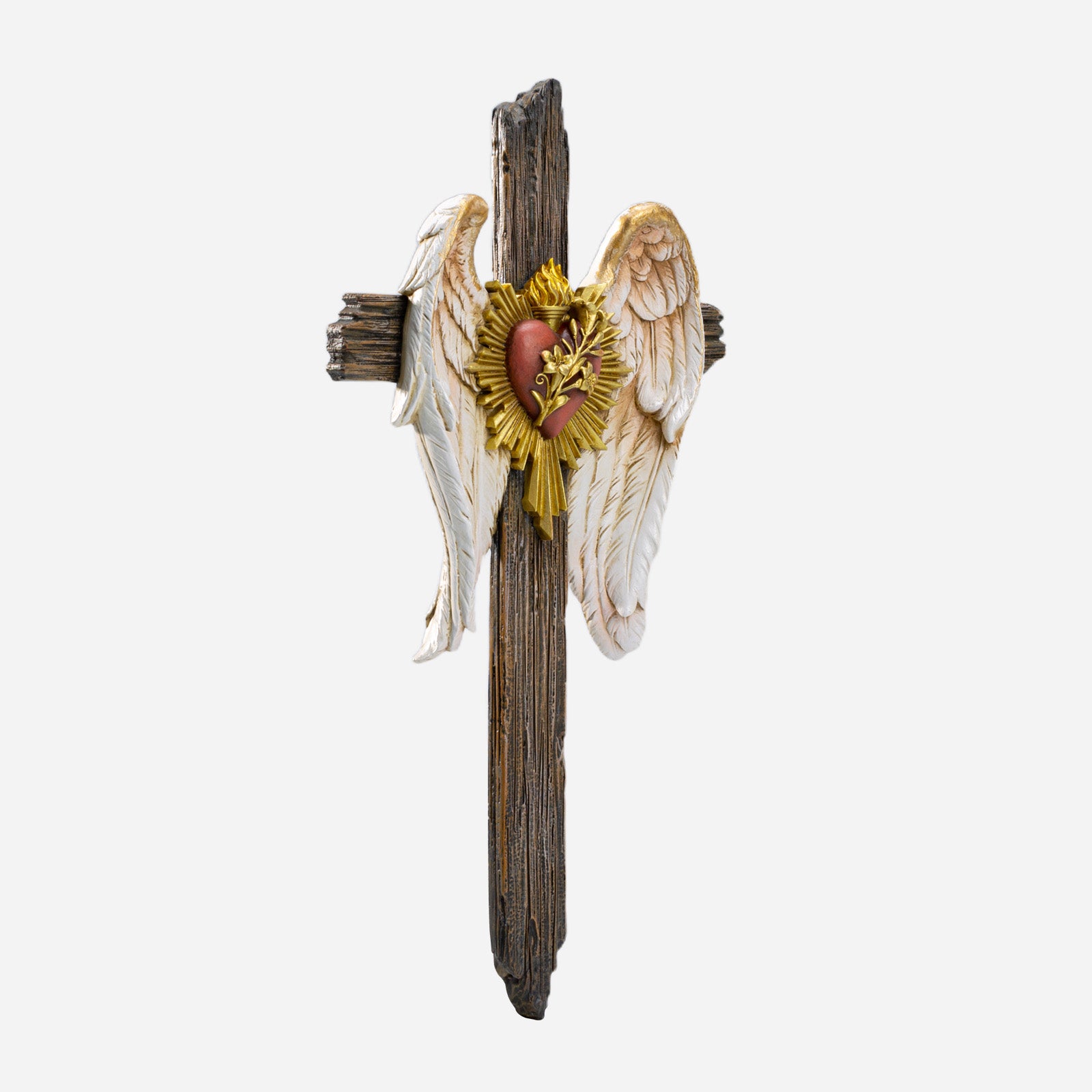 BC Catholic Immaculate Heart of Mary Wall Cross-Guardian Angel Decor