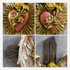 BC Catholic Immaculate Heart of Mary Wall Cross-Guardian Angel Decor