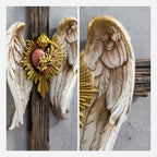 BC Catholic Immaculate Heart of Mary Wall Cross-Guardian Angel Decor