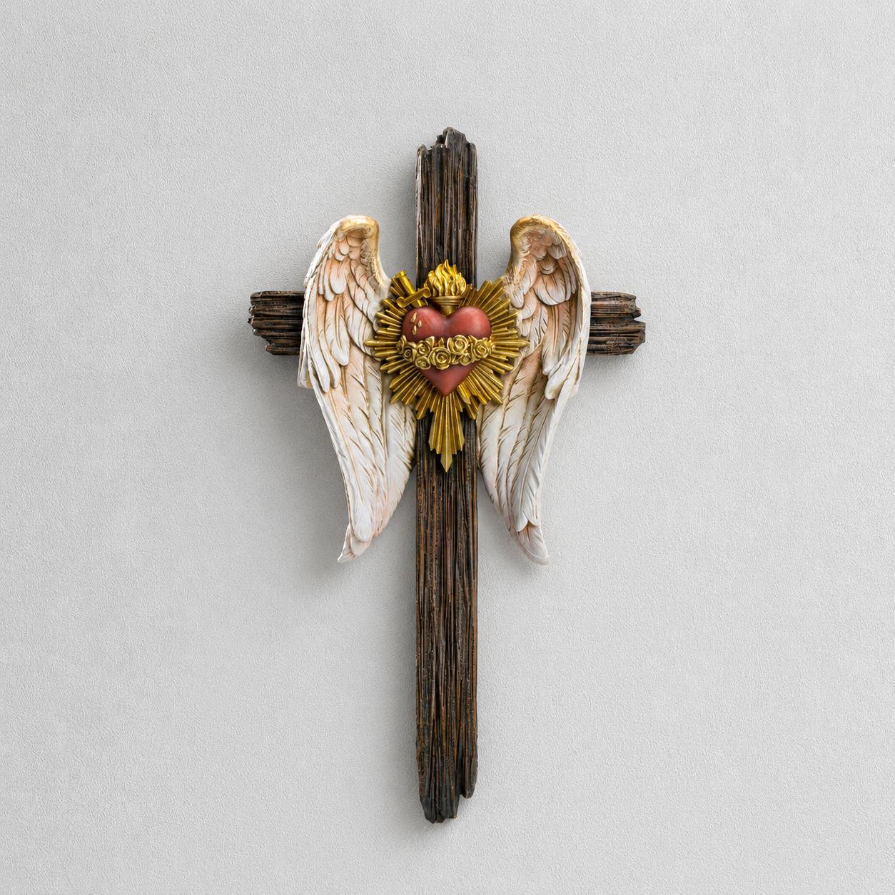 BC Catholic Most Chaste Heart of Saint Joseph Wall Cross-Guardian Angel Decor