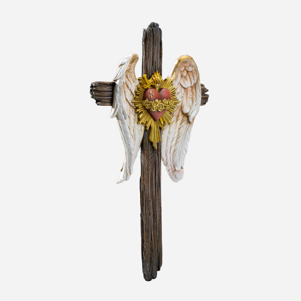 BC Catholic Most Chaste Heart of Saint Joseph Wall Cross-Guardian Angel Decor