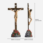 BC Catholic Standing Crucifix-Rustic Decor Style