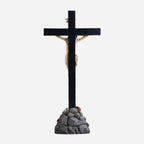 BC Catholic Standing Crucifix-Rustic Decor Style