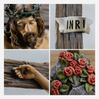 BC Catholic Standing Crucifix-Rustic Decor Style