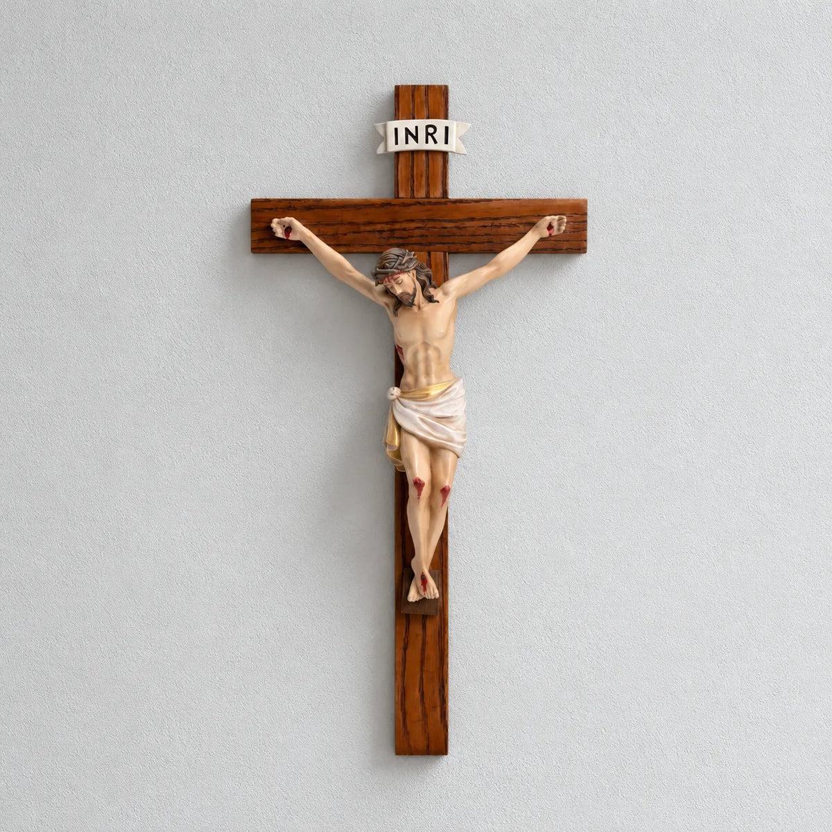 BC Catholic Standard Wall Crucifix-Renaissance