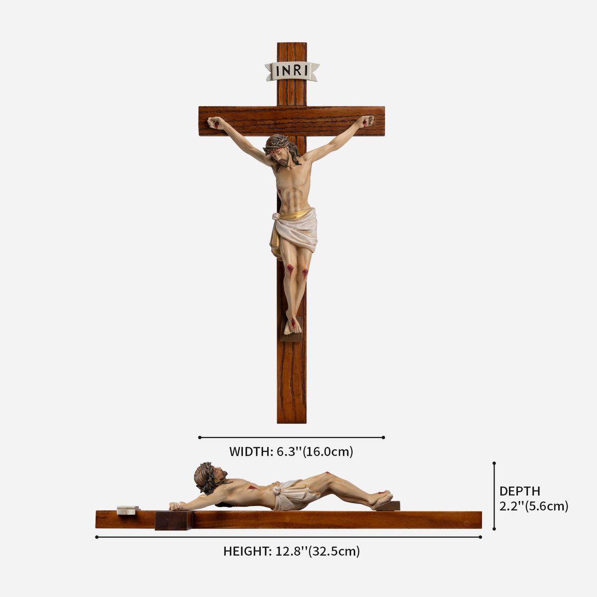 BC Catholic Standard Wall Crucifix-Renaissance