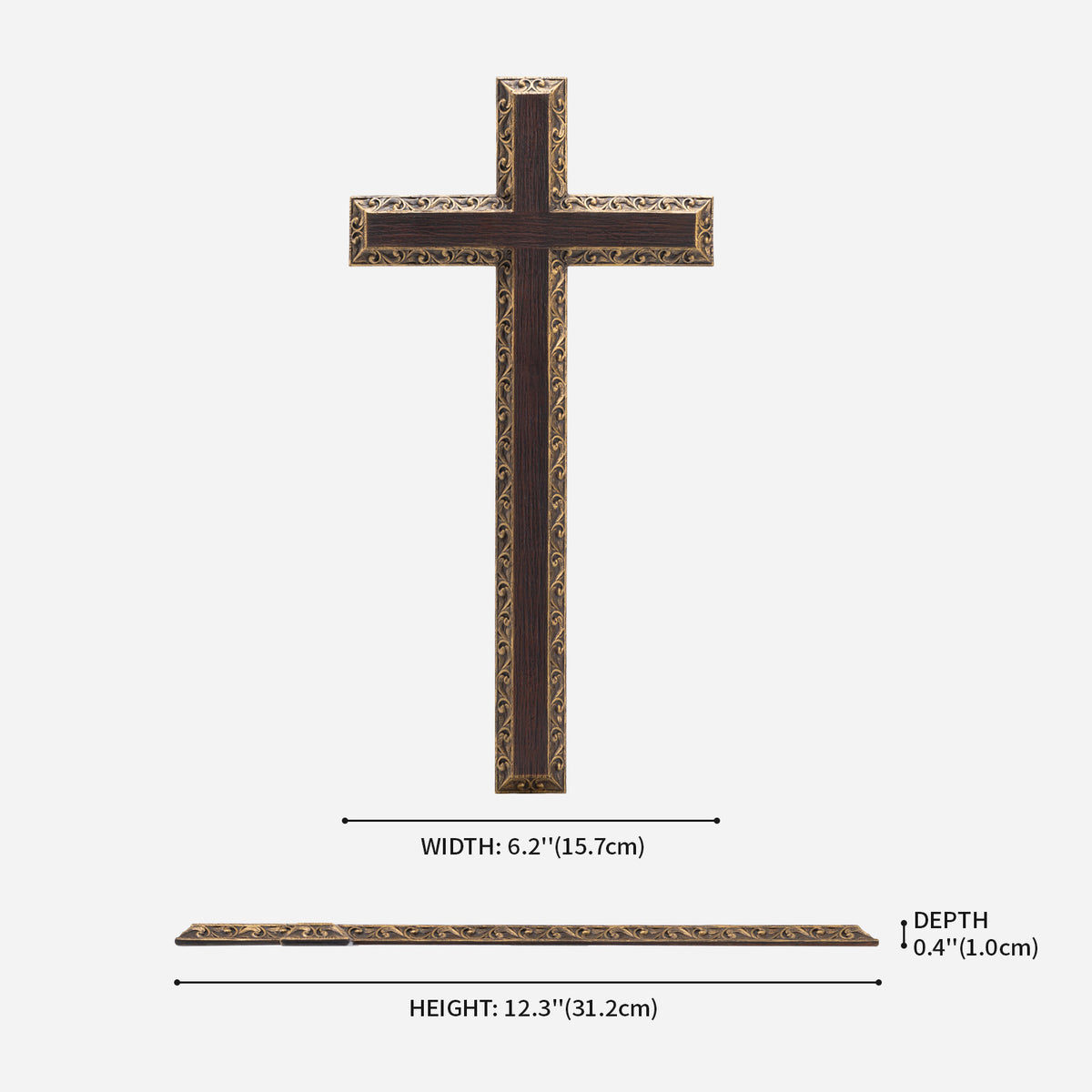 BC Home Décor Rustic Wall Cross-Rustic Decor Style