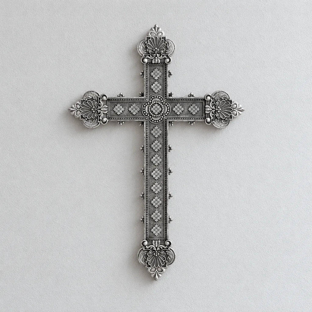 BC Home Décor Baroque Embossed Wall Cross-Renaissance