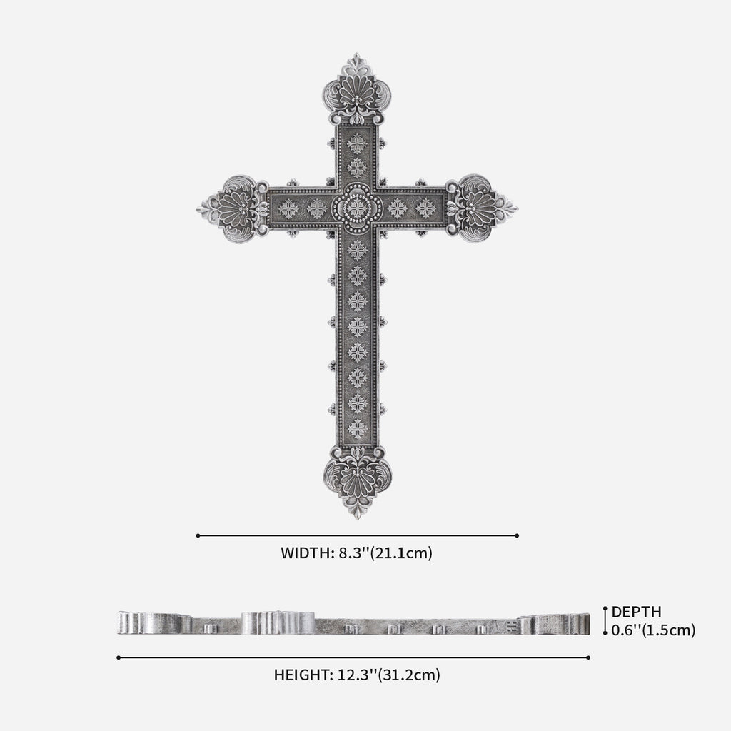 BC Home Décor Baroque Embossed Wall Cross-Renaissance